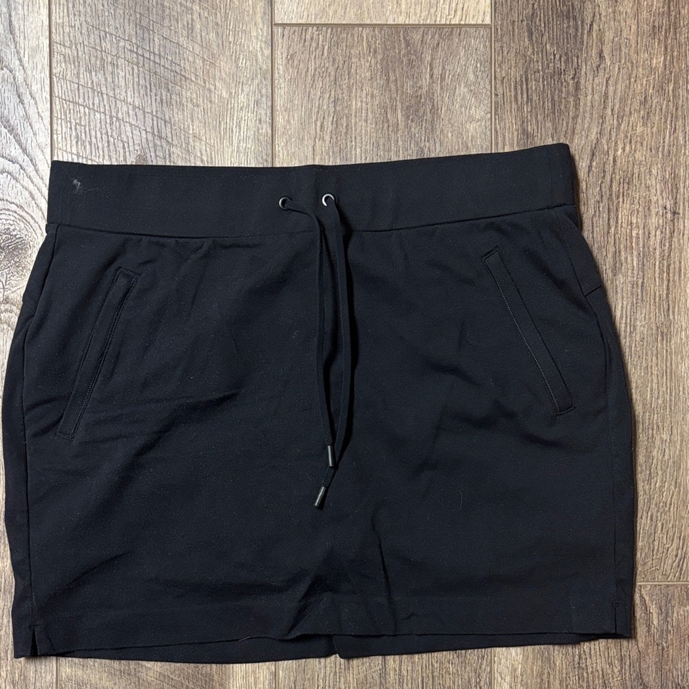 Athleta Black Mini Skirt with Drawstring